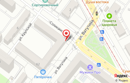 Киоск по продаже кондитерских изделий в Железнодорожном районе на карте