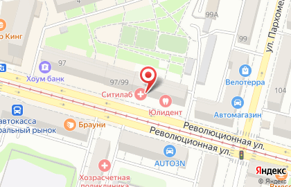 Автошкола Автоландия на Революционной улице на карте