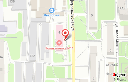 Самарская областная клиническая психиатрическая больница на Симферопольской улице на карте