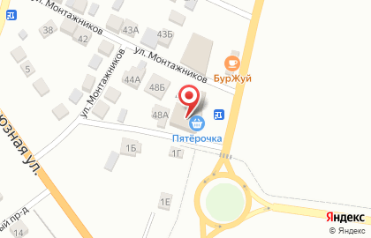 Супермаркет Пятёрочка на Монтажников, 48в на карте