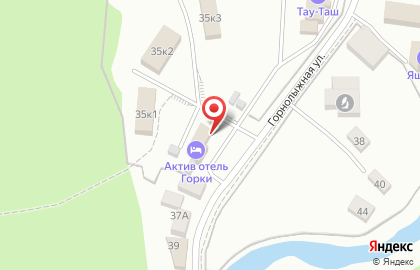 Актив-отель «Горки» — круглогодичный отдых в Абзаково на карте
