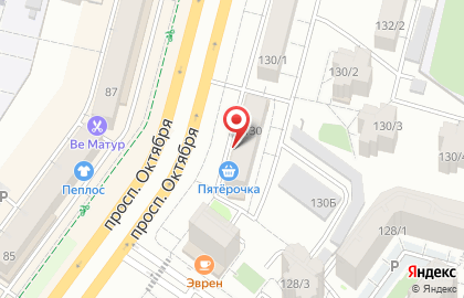 Цветочный базар на проспекте Октября на карте