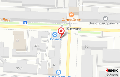 Магазин спецодежды и обуви Восток-Сервис на улице Васенко на карте