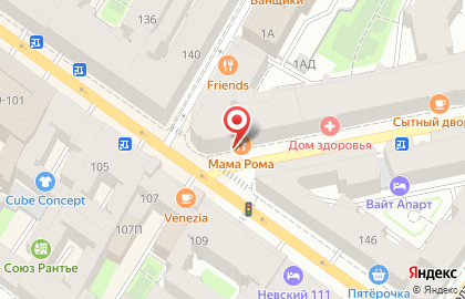 Ресторан Mama Roma на Невском проспекте на карте