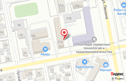 Общежитие Тольяттинский колледж сервисных технологий и предпринимательства в Центральном районе на карте