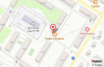 Продуктовый магазин Универсальный в Центральном районе на карте