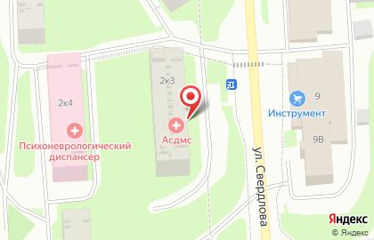 Медицинский центр Будь здоров! на улице Свердлова на карте