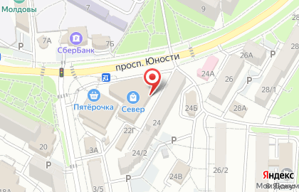 Магазин разливного пива Светлое Темное на проспекте Юности на карте