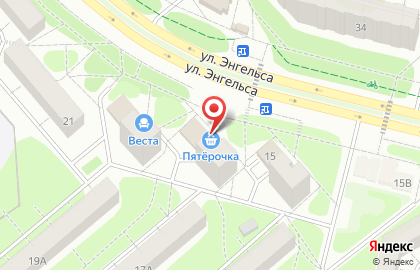 Универсам Пятёрочка на улице Энгельса на карте