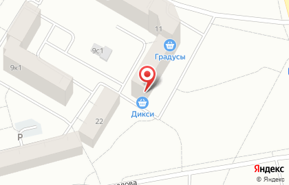 Супермаркет Дикси на улице Красных Военлётов на карте