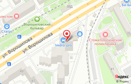 Служба доставки суши и роллов Суши Лавка на улице Ворошилова на карте