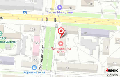 Поликлиническое отделение №2 на Пролетарской улице на карте