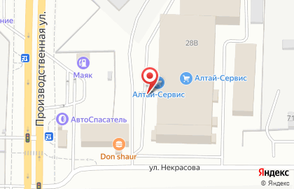 Компания Алтай-Сервис на Производственной улице на карте