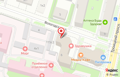 Строительная компания Стройинвестаналитика на Вологодской улице на карте