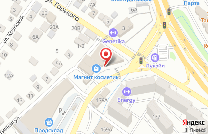 Супермаркет Пятёрочка на улице Горького на карте