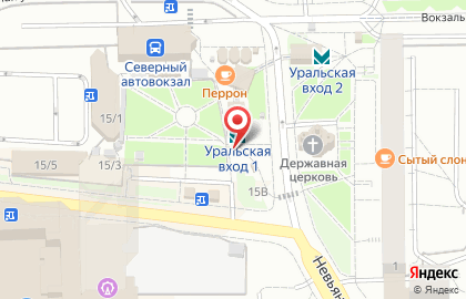 Банкомат УралТрансБанк в Железнодорожном районе на карте