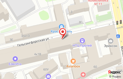 Ресторан быстрого питания Fresh Point в Выборгском районе на карте