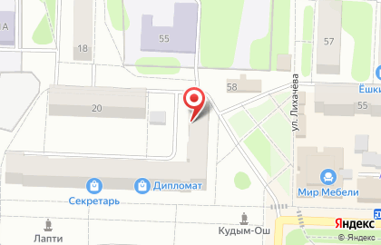 Аптека от Склада в Кудымкаре на карте