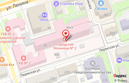 Городская клиническая больница №2 им. Ф.Х. Граля на улице Плеханова на карте