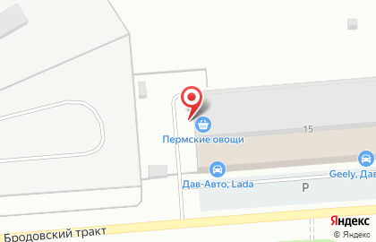 Оптовая фирма Пермские овощи на карте