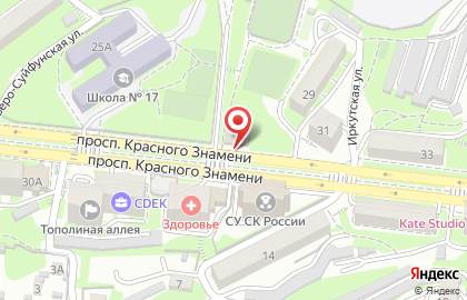 Продуктовый магазин Семья на проспекте Красного Знамени на карте