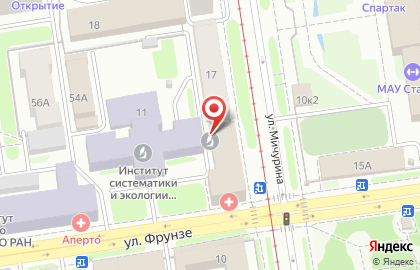 Институт химии твердого тела и механохимии СО РАН в Новосибирске на карте