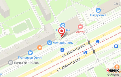 Киоск по продаже фруктов и овощей в Фрунзенском районе на карте
