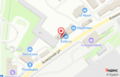 Магазин автозапчастей Exist.ru на Алмазной улице на карте