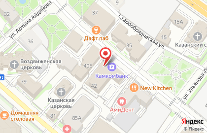 Банкомат Камкомбанк на Петербургской улице на карте