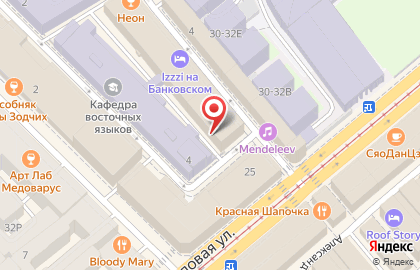 НС Банк, филиал в г. Санкт-Петербурге в Банковском переулке на карте