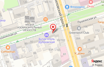 Швейный магазин Юнис на Пушкинской на карте
