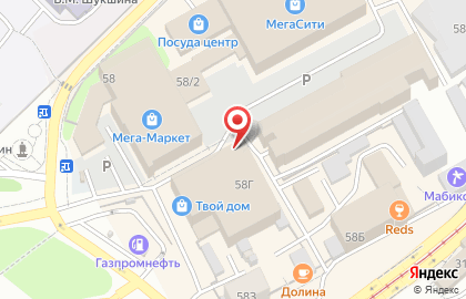 Столовая М52 в Бийске на карте