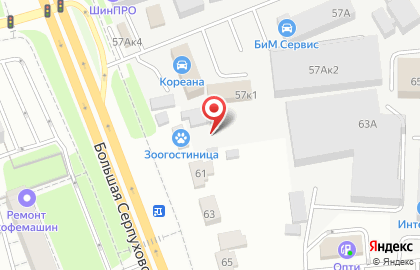 Зоогостиница в Москве на карте