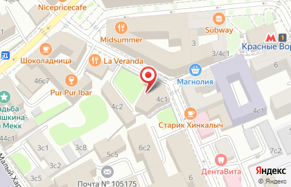 Образовательный центр Курсы МИД в Большом Козловском переулке на карте