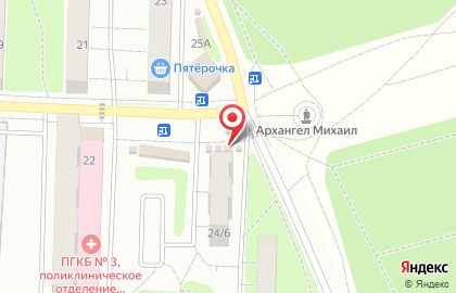 Киоск печатной продукции Союзпечать на Сосновой улице на карте