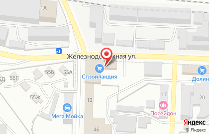 Магазин строительных материалов Стройландия на улице Суворова на карте