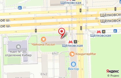 Магазин путешествий Intourist в Северном Измайлово на карте