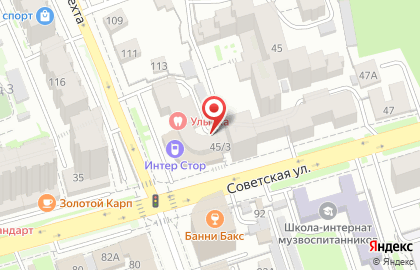 Антенная служба на Советской улице на карте