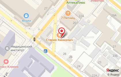 Кафе Старик Хинкалыч на Октябрьской улице на карте
