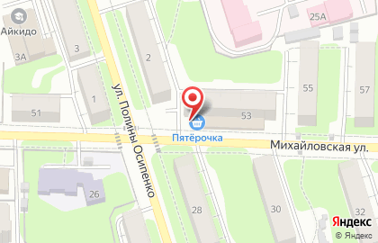 Торговая компания Природный Источник на Михайловской улице на карте