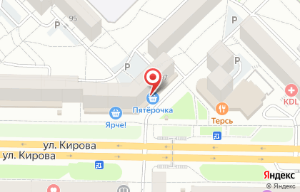 Супермаркет Пятёрочка в Центральном районе на карте