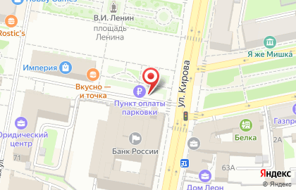 Терминал для оплаты парковки на Московской улице на карте