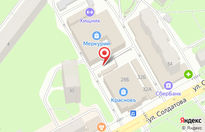 ТЦ Меркурий в Свердловском районе на карте