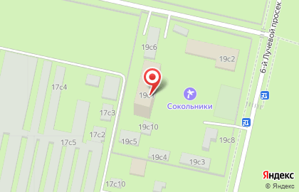 Санаторий Сокольники в Москве на карте