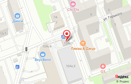 Супермаркет ДА! на улице Горького во Фрязино на карте