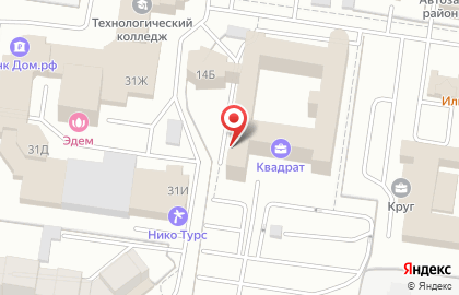 Деловой центр Квадрат в Автозаводском районе на карте