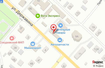 Мясная лавка на улице Державина на карте