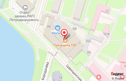 Магазин овощей и фруктов в Петродворцовом районе на карте