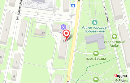 Кафе Нара на улице Ленина на карте