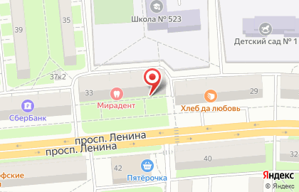 ОАО Банк Санкт-Петербург на площади Ленина на карте